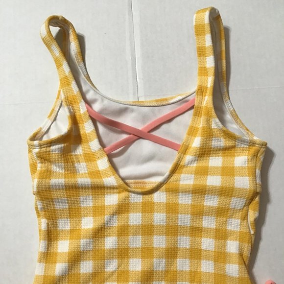 Art Class Girls Sz 6/6x One Pc Gingham Swimsuit - Picture 5 of 8